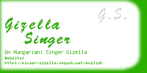 gizella singer business card